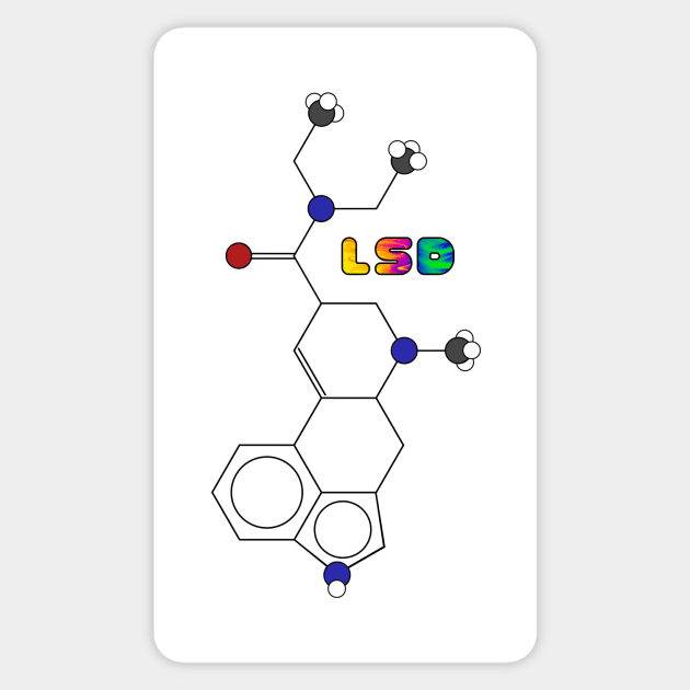 LSD Molecule Sticker by SandroAbate